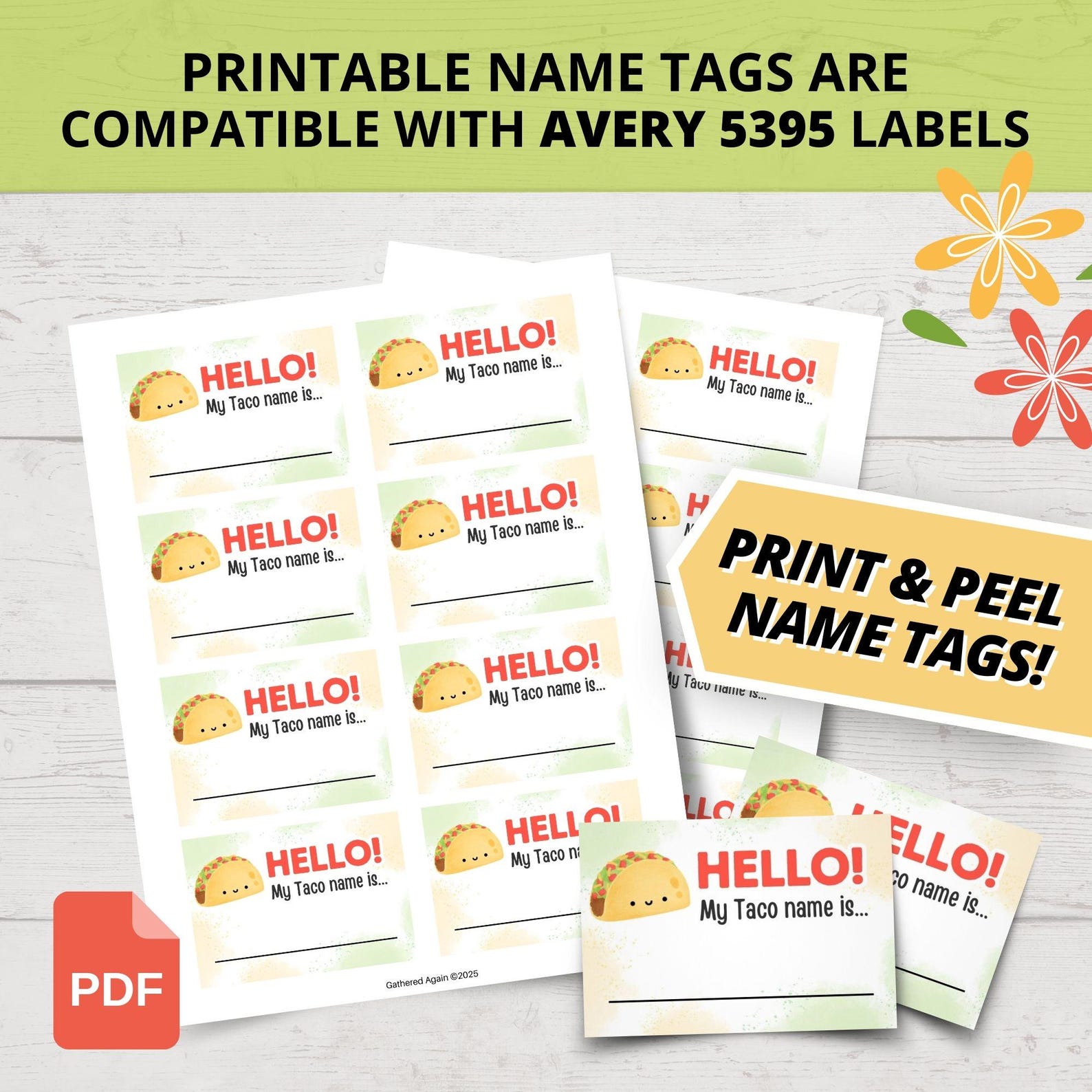 What's Your Taco Name? | Printable Taco Name Game | Funny Taco Party ...