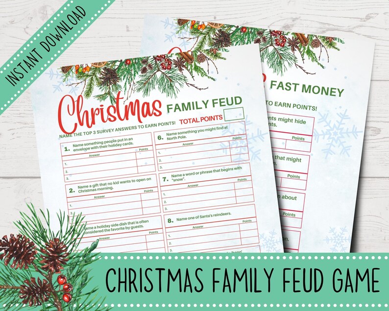 Christmas Family Feud Game | Printable Family Feud | Funny Chris Christmas Family Feud Game | Printable Family Feud | Funny Chris