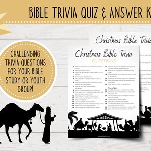 Christmas Bible Trivia Questions for Kids | Sunday School | Youth Group | Bible Study ...