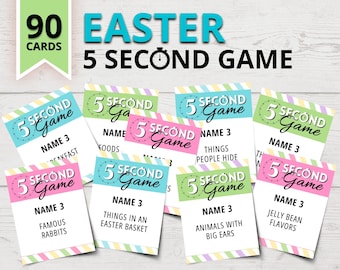 Easter 5 Second Game | Printable Easter Party Games | Christian Easter Games | Spring Party Games | Easter Games for Kids