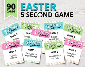 Easter 5 Second Game | Printable Easter Party Games | Christian Easter Games | Spring Party Games | Easter Games for Kids
