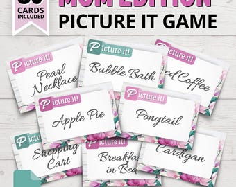 Mom-Edition Picture It! Game | Mother's Day Drawing Game | Printable Mom Pictionary | Mother's Day Games | Mom Party Games | Mom's Night Out