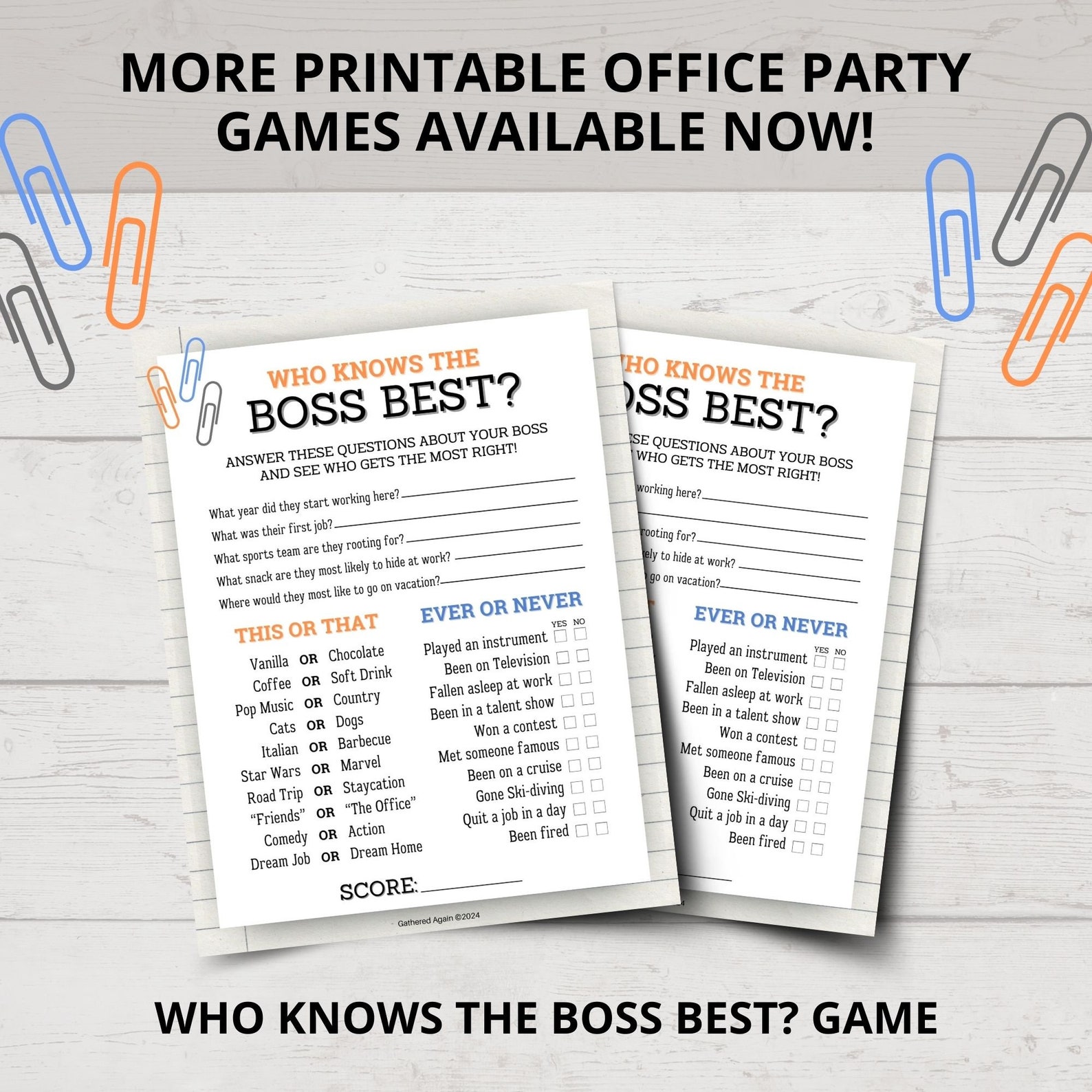 Office Edition Feud Game | Printable Office Family Feud-style Game ...