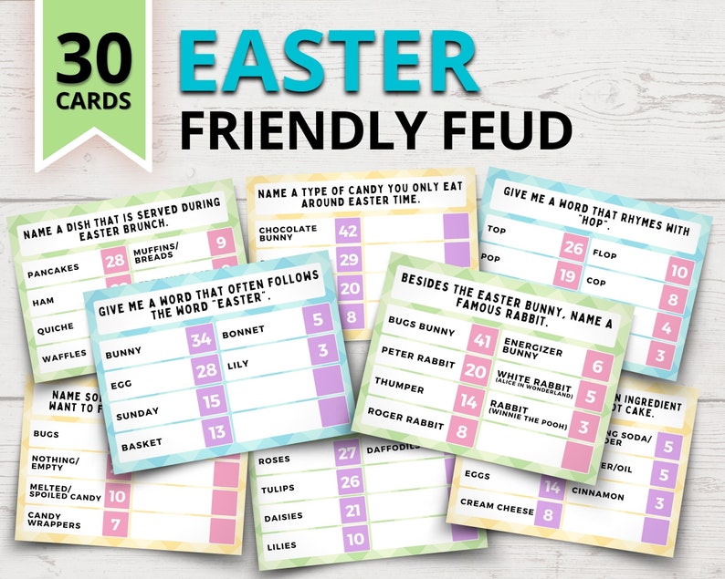 Printable Easter Feud Game  Easter Family Feud-Style image 1