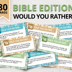 Bible &quot;Would You Rather&quot; Questions | &quot;Would You Rather&quot; Bible Edition | Bible This or That | Bible Party Games | Bible Games for Kids