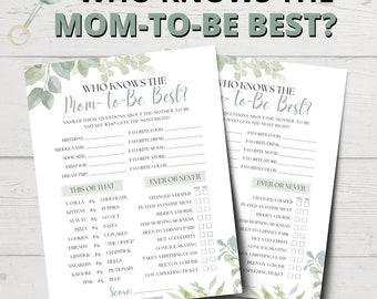 Who Knows the Mom-To-Be Best Game | Baby Shower Games | Baby Shower Trivia | Mama-To-Be Quiz | Baby Shower Party Games | Pregnancy Games