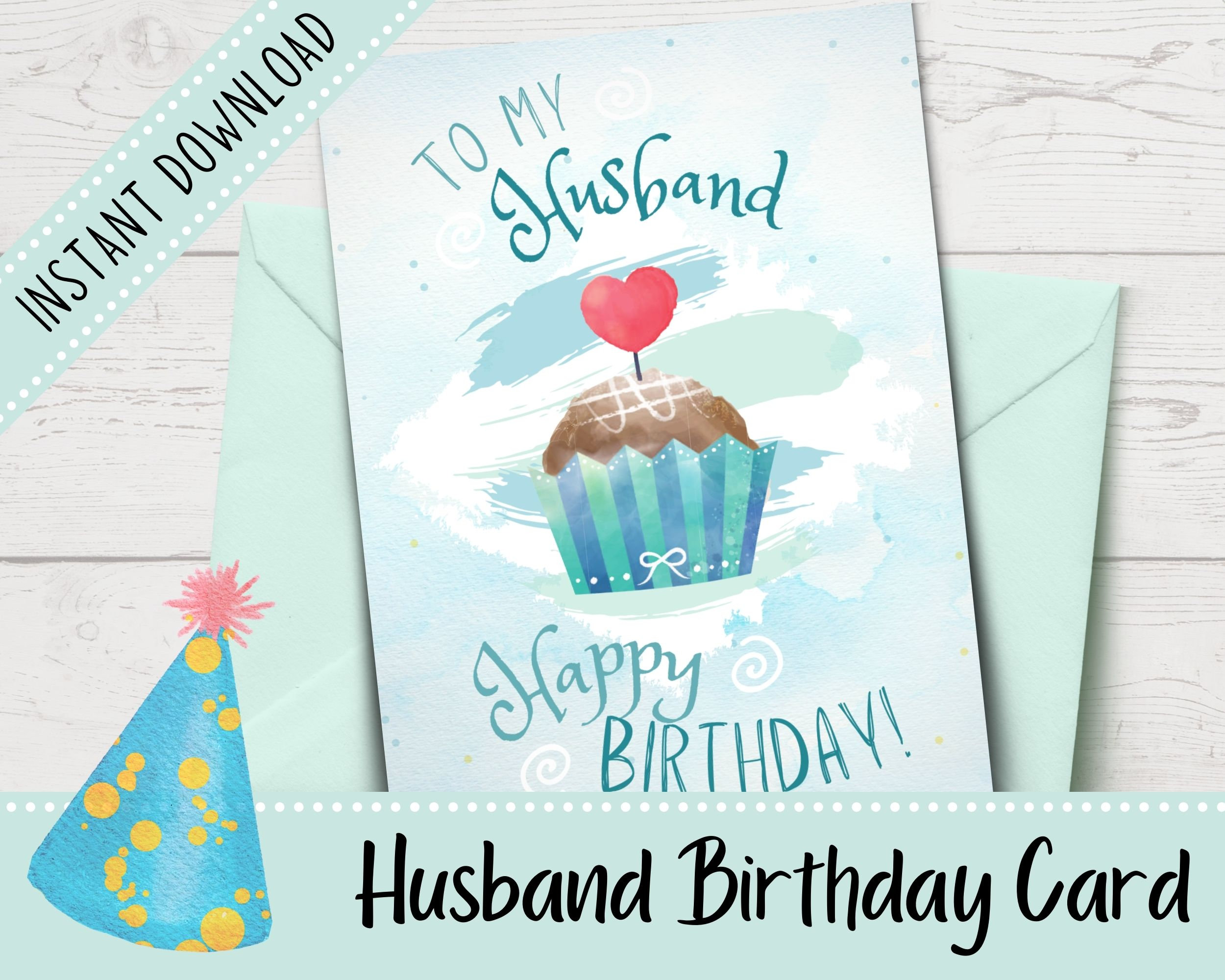 printable birthday card happy birthday card for husband etsy