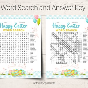 Hoppy Easter Word Search [printable] Instant Download PDF! - Etsy