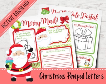 Christmas Penpal Letters | Fun Christmas Letters for Kids | Christmas Cards for Kids | Social Distancing Christmas | Printable