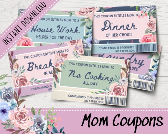 Rose Garden Mom Coupons Coupon Book Gifts for Mom