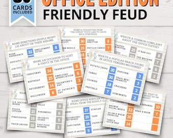 Office Edition Feud Game | Printable Office Family Feud-Style Game | Funny Office Party Games | Company Party Games | Work Party Games