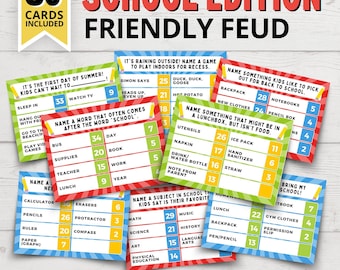 School Edition Feud Game | Classroom Family Feud-Style Game | Party Games for School | Funny Classroom Games | Teacher Party Games