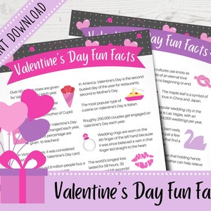 Valentijnsdag Leuke feiten | Valentijnsdag Feiten voor Trivia | Valentijnsdag Party Game | Trivia Nacht | Virtuele Games | Afdrukbare