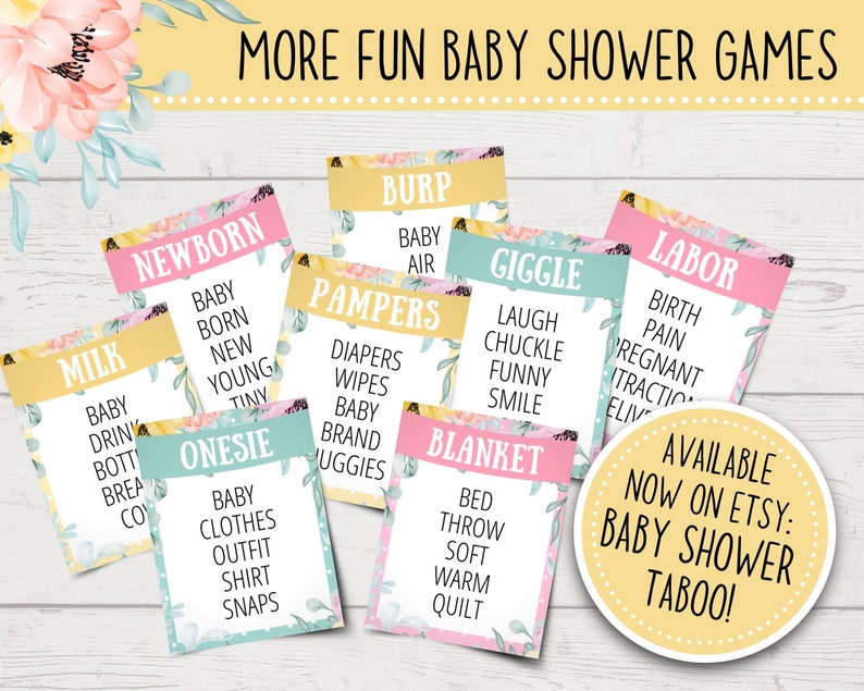 Baby Shower Bingo Game Baby Shower Find Someone Who Bingo Find the Guest Bingo Baby Shower Ice