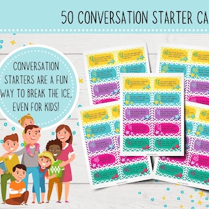Printable Family Conversation Starters | Talking Prompts | Dinner Table ...