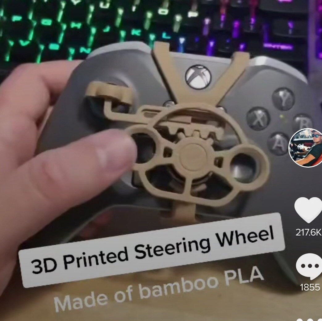 Xbox One 3D Printed Steering Wheel Bamboo PLA Etsy