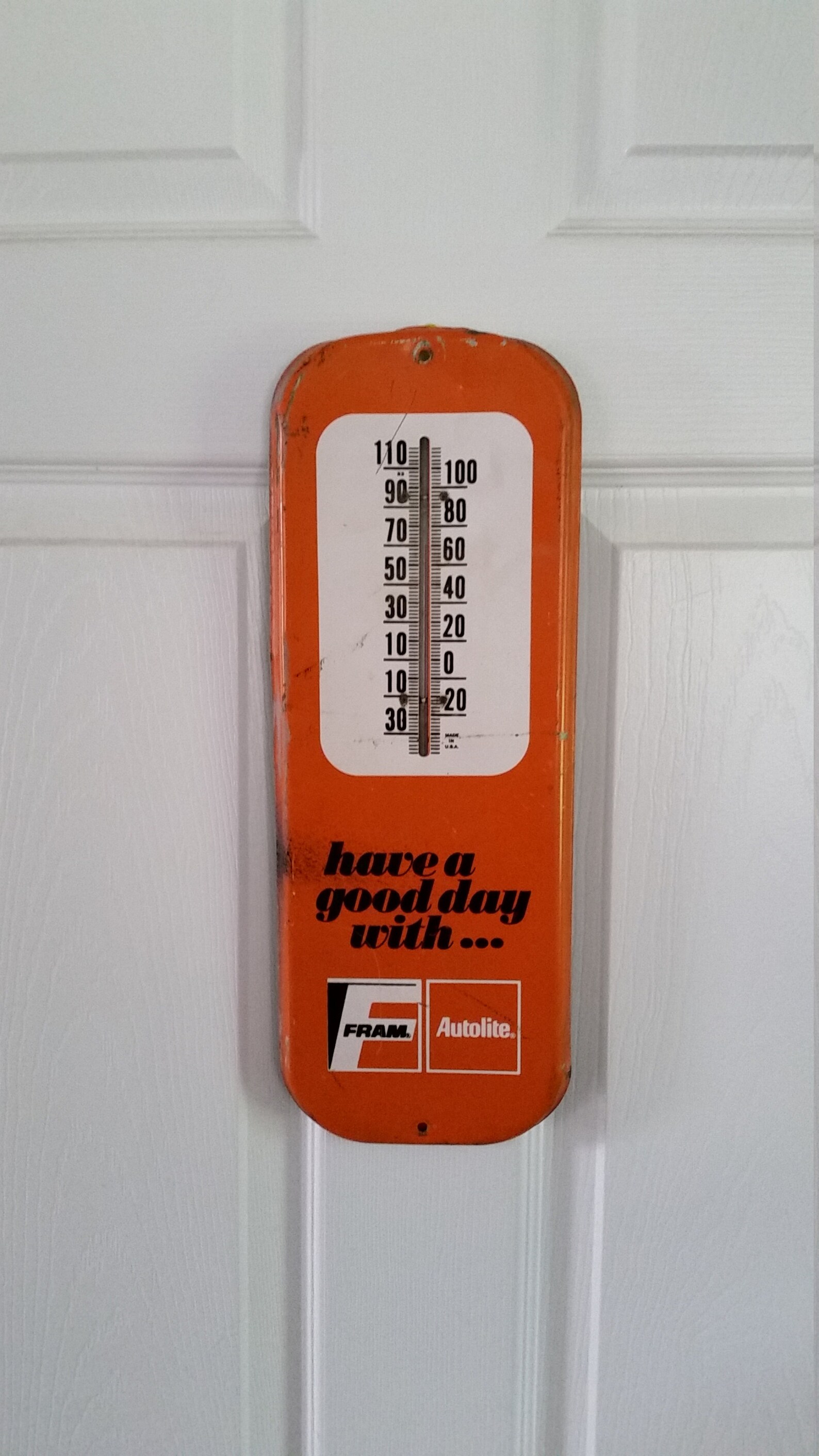 Vintage Fram Autolite Thermometer Sign automotive advertising Etsy