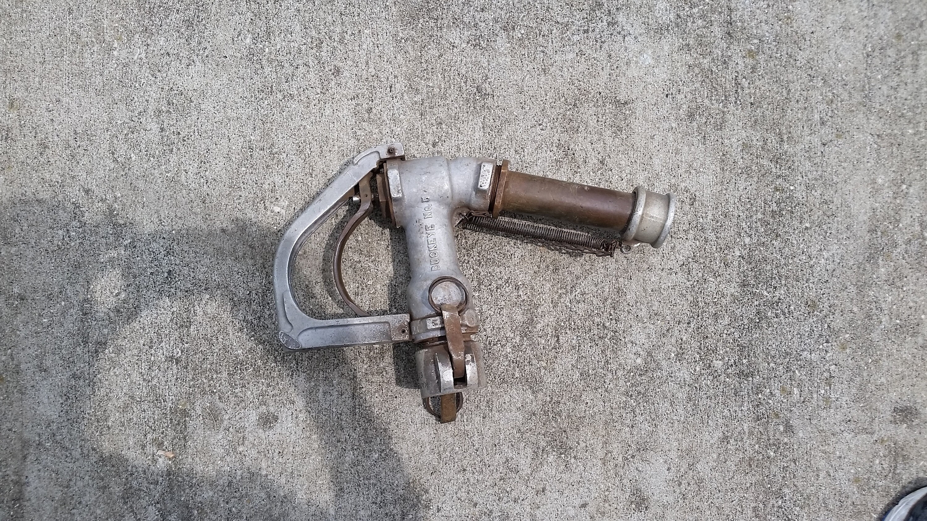 1940s Buckeye Brass Gas Pump Nozzle FIG. 800-B