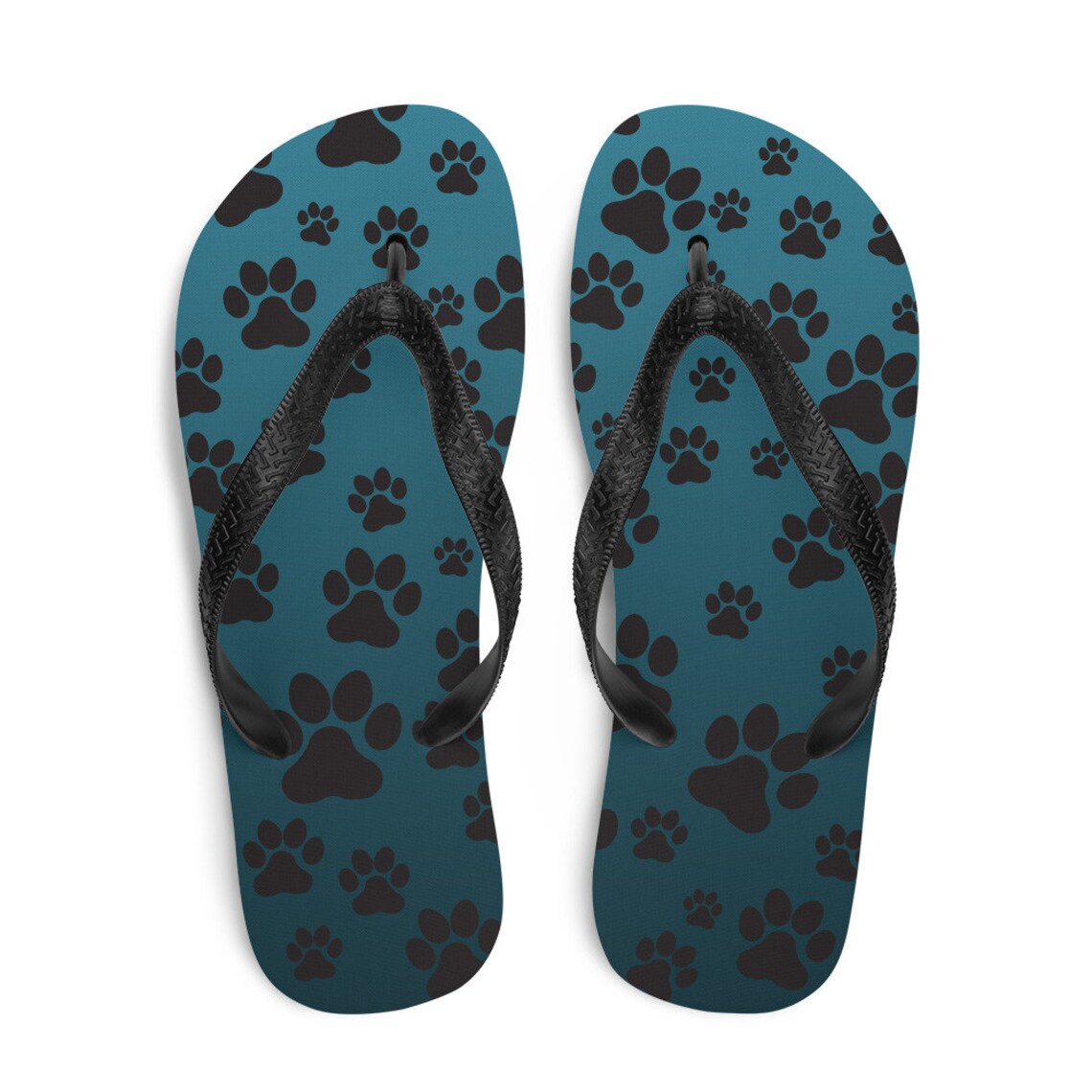Paw Print Summer Beach Flip Flops Casual Dog Mom Dog Dad Etsy