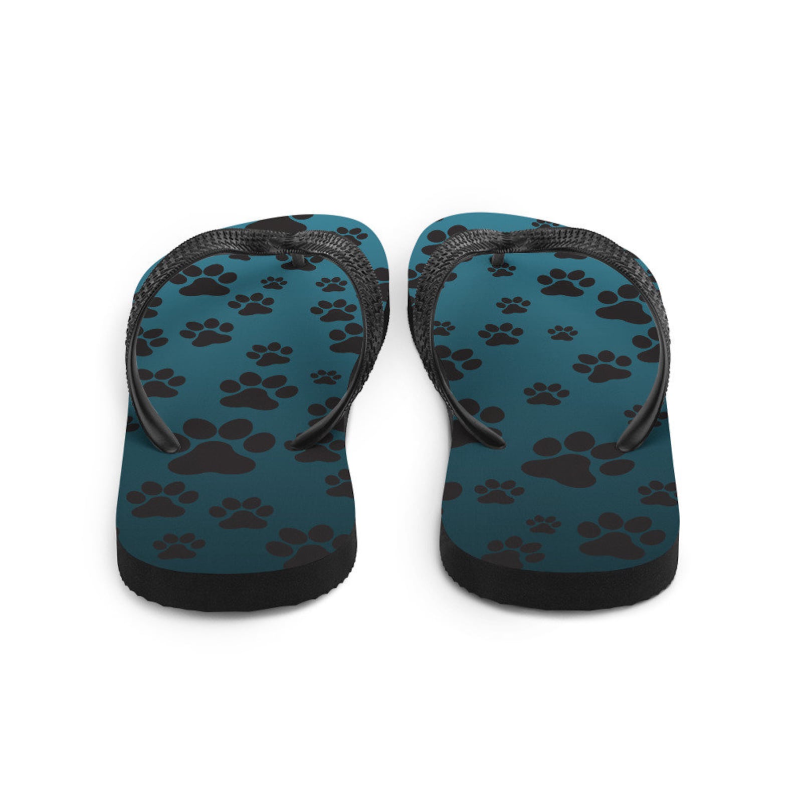 Paw Print Summer Beach Flip Flops Casual Dog Mom Dog Dad Etsy