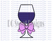 Wine Glass with Bow Cookie Cutter