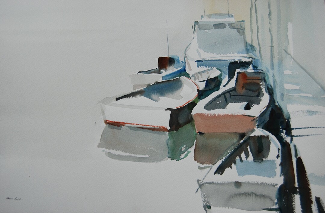 Kitty Hawk North Carolina Nautical Seascape Boats Dock Etsy