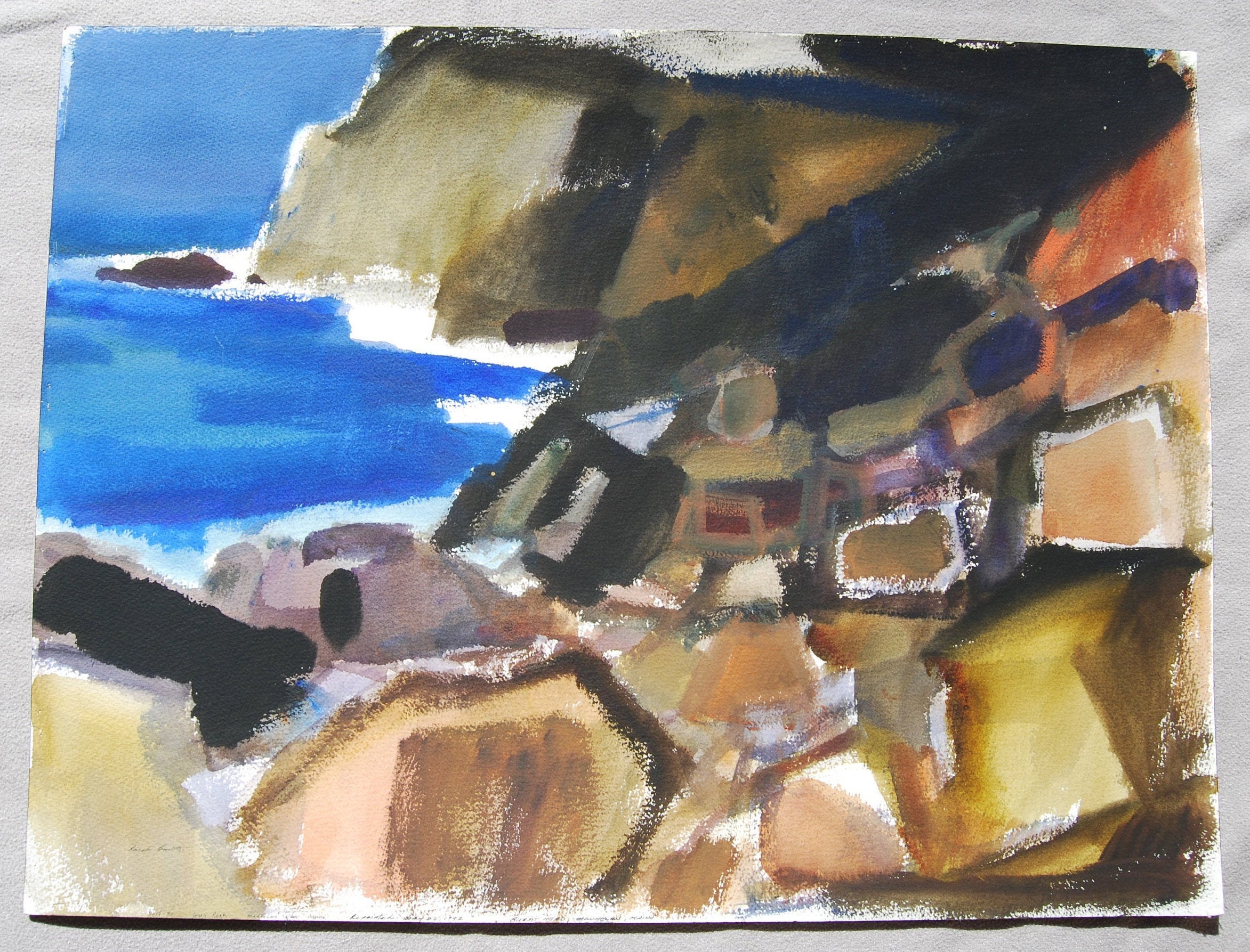 in stock cheap · Watercolor, Eye Monhegan Painting an Island, in Watercolor  Art Prof Maine, Landscape, Seascape, Ocean, Coast, Rock, Rock Cliffs,  Waves, Artist Ralph Smith 