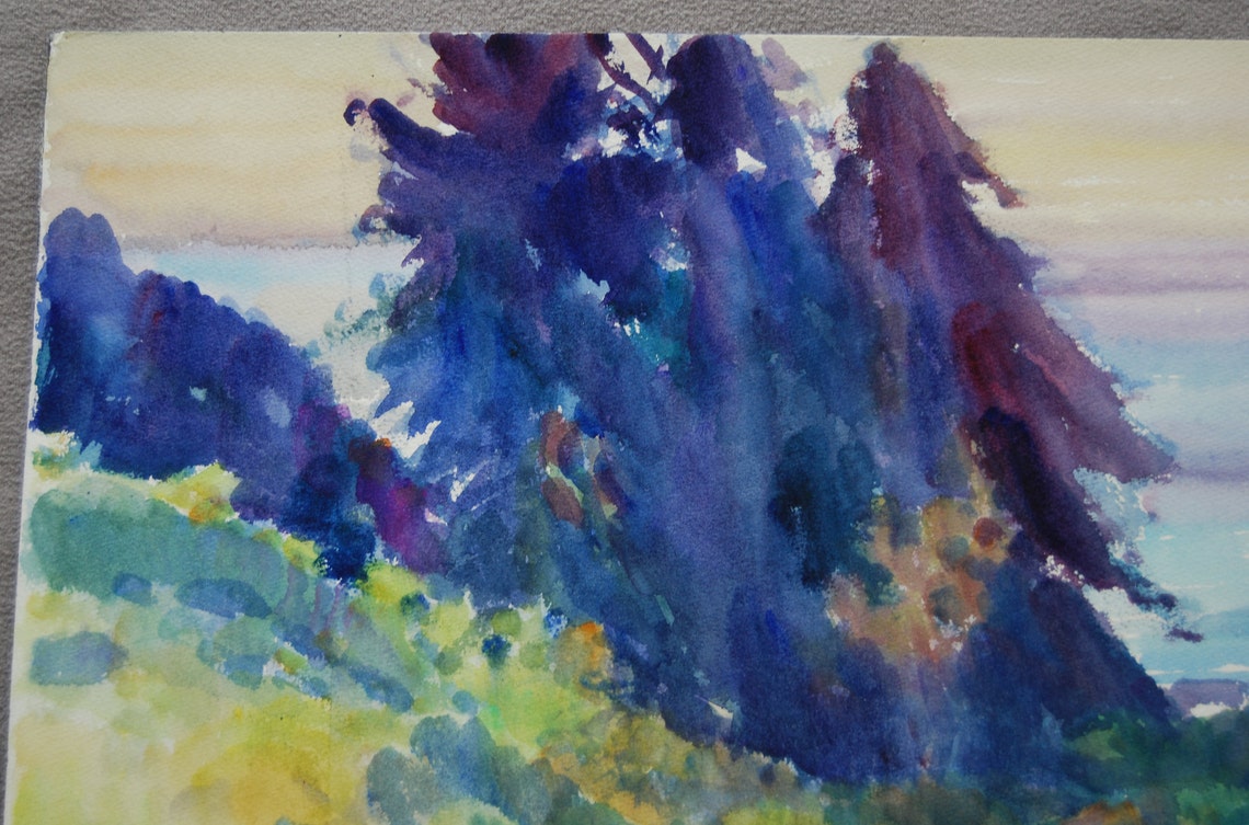 Original Unframed Watercolor Painting by Artist Ralph Smith Etsy