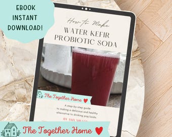 ウォーターケフィアソーダ電子書籍 – 健康的な自家製ソーダのレシピ集（天然プロバイオティクス飲料）