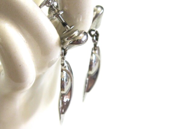 Vintage Art Deco Revival Dangle Drop Earrings - A… - image 7