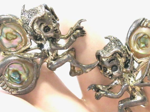 Fairy Earrings Antique Finish Sterling Silver Fairy Earrings Antique Finish Sterling Silver