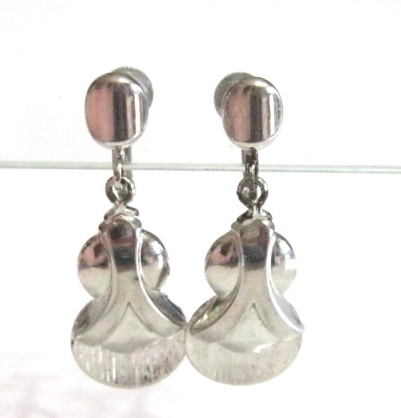 Vintage Art Deco Revival Dangle Drop Earrings - A… - image 4