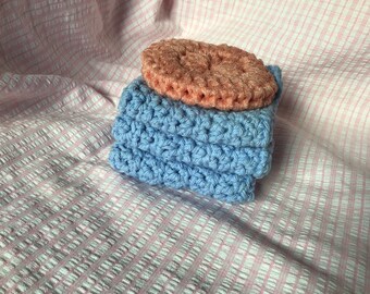 FREE Shipping - Hand Crochet cotton dish cloth with scrubby