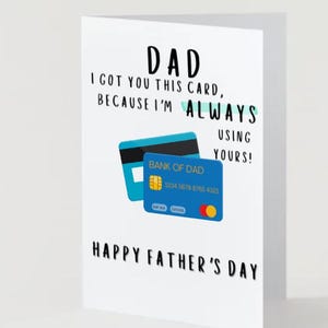 Cartão de Dia dos Pais do Bank of Dad