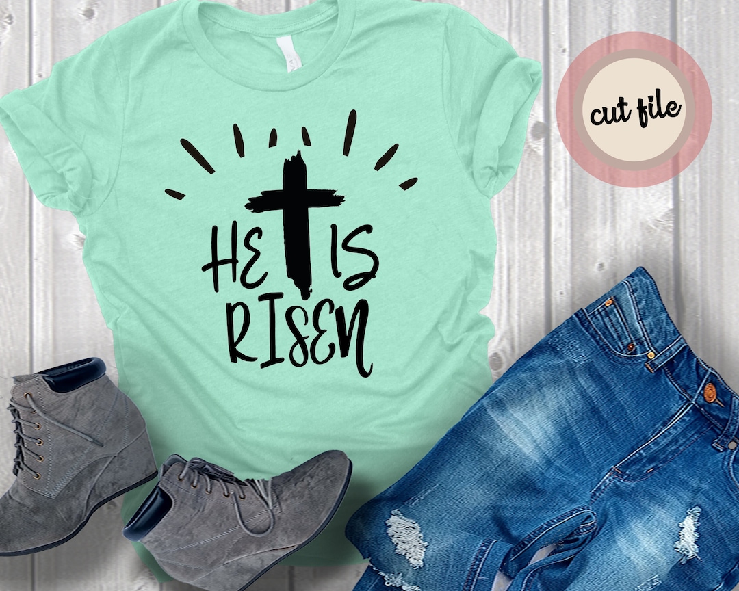 He is Risen Svg, Easter Svg, Cross Svg, Png, Christian, Easter Cross ...