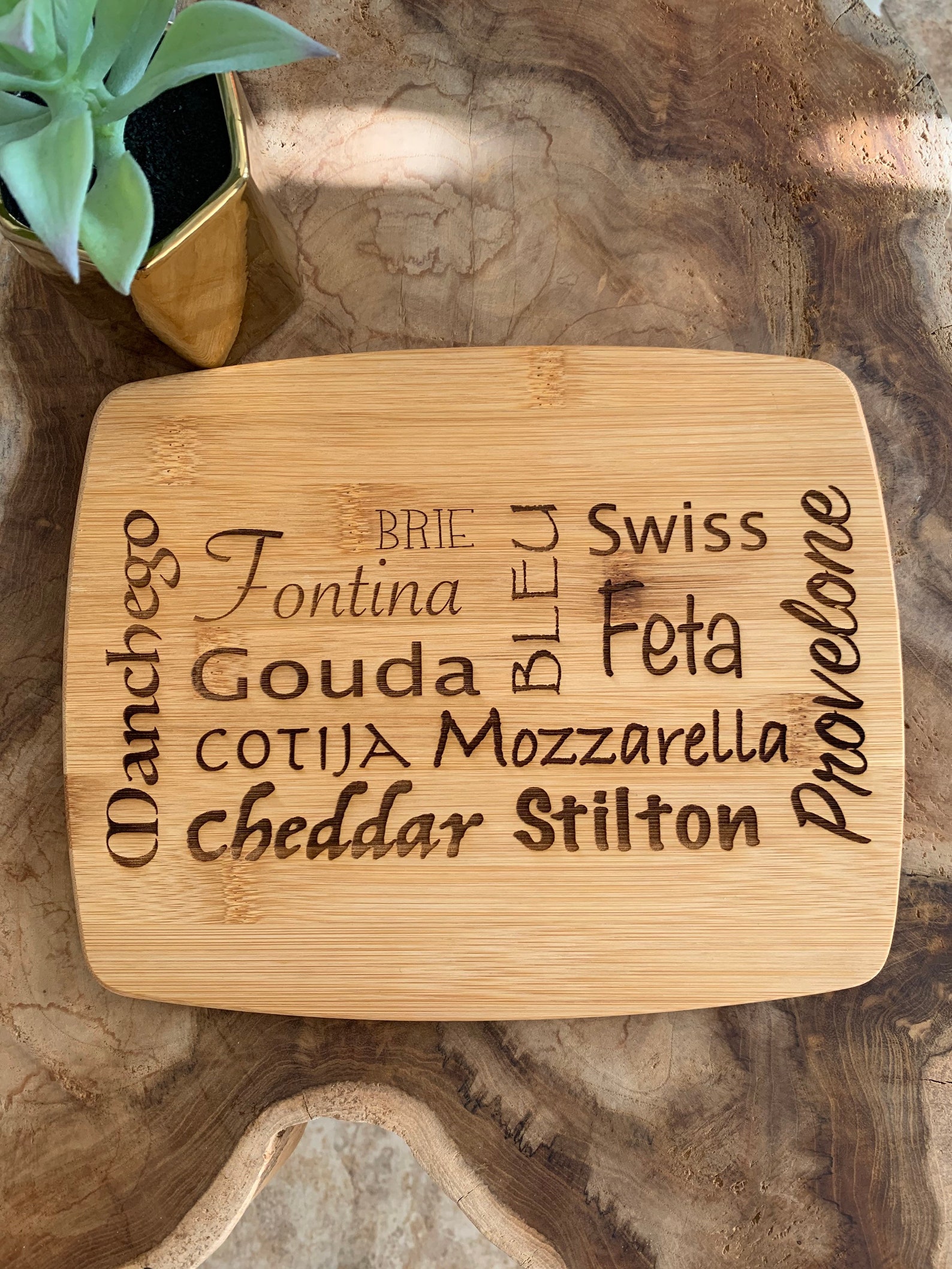 Cheese Cutting Board Laser engraved Charcuterie board Etsy