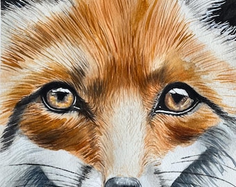 Watercolor fox, watercolor fox, ORIGINAL