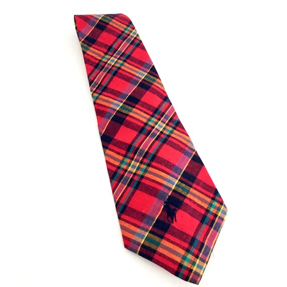 ralph lauren tartan tie