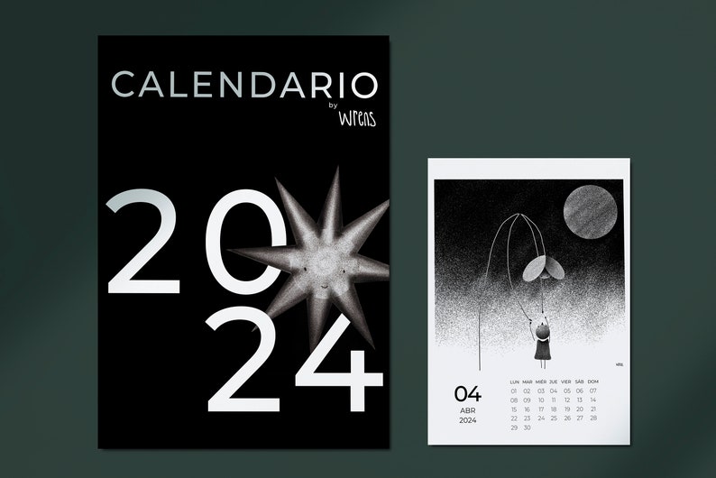 Illustrated 2024 Calendar Etsy
