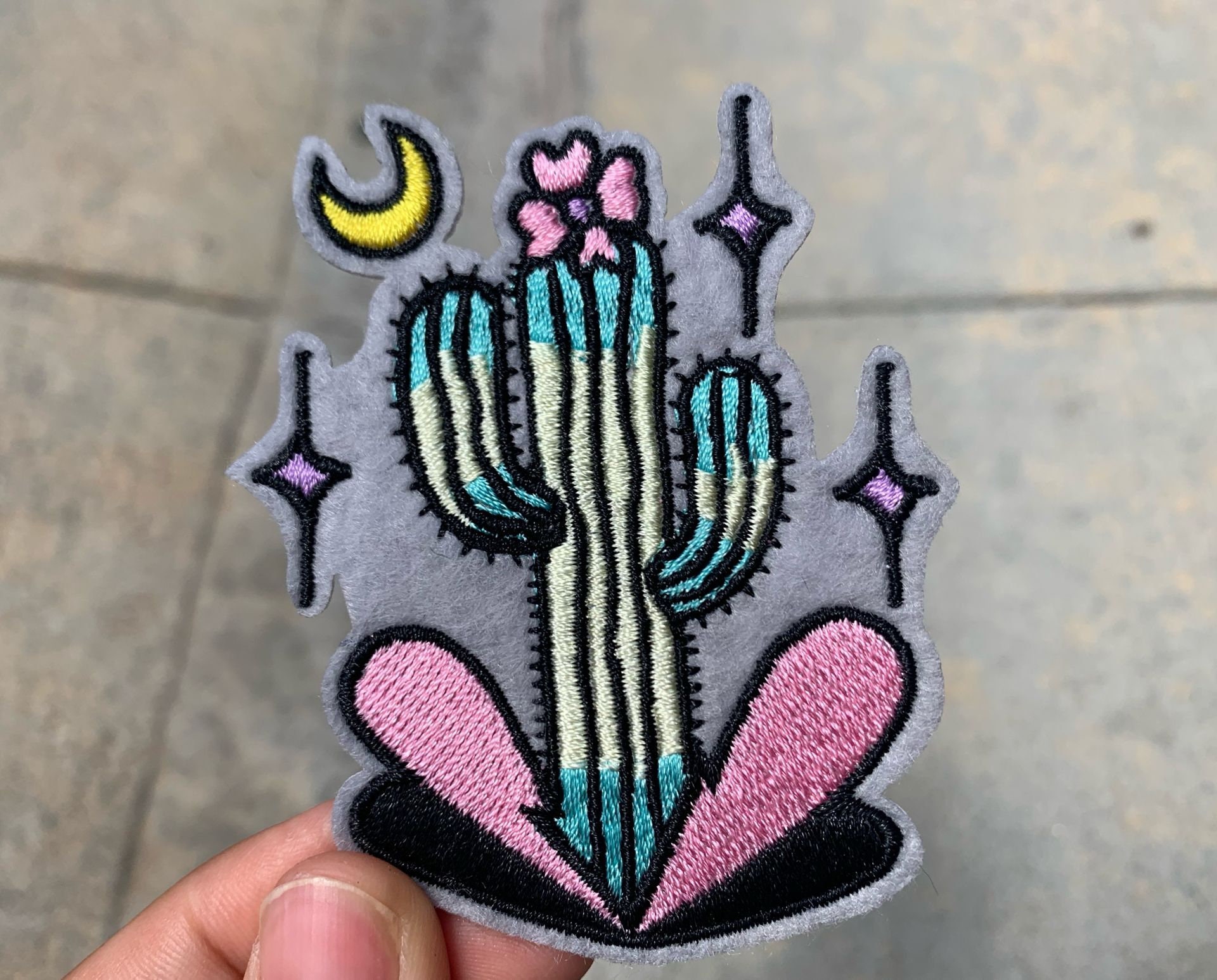 Cactus Iron on Patch succulentdesert Patchembroidered Sew Etsy