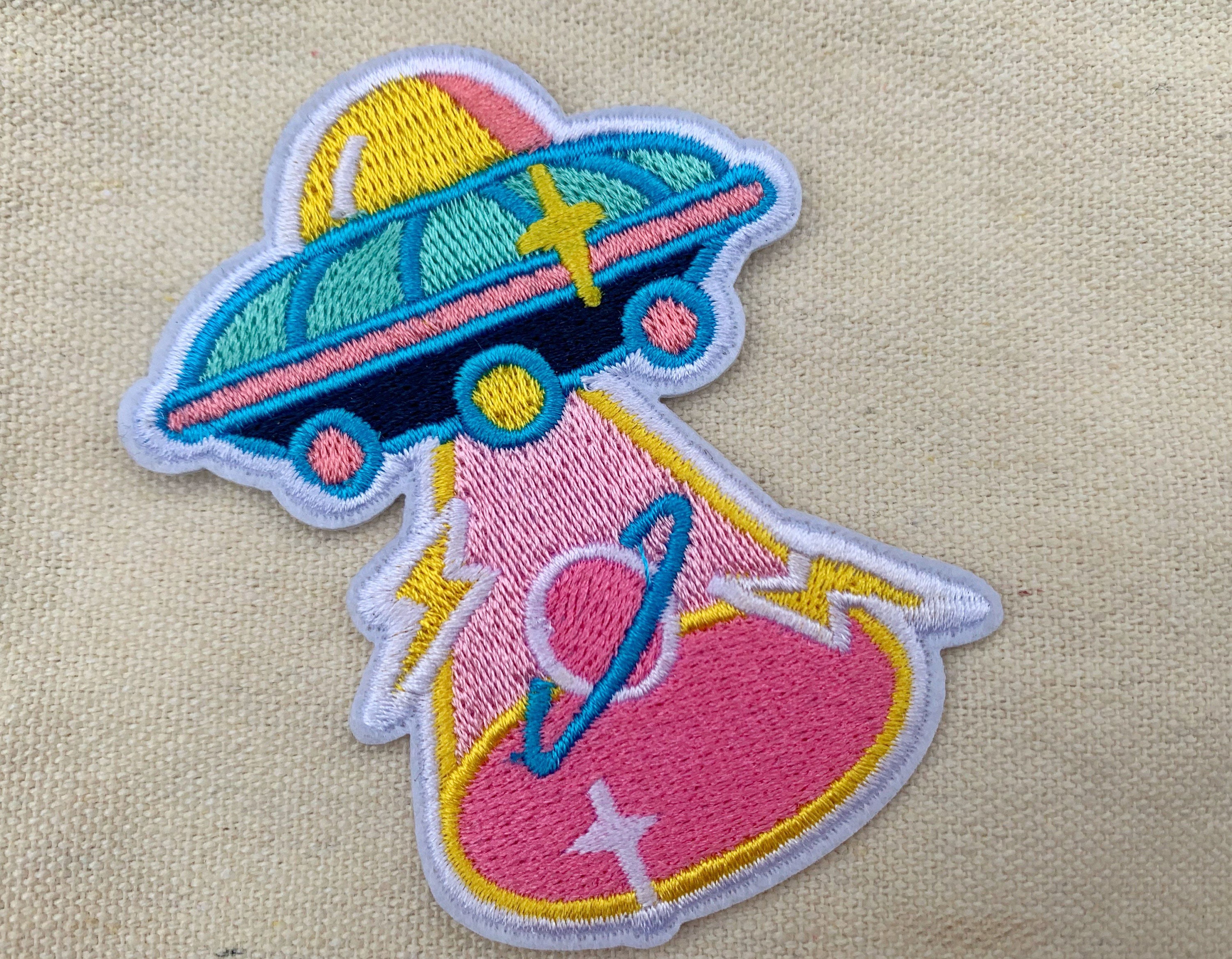 Spaceship Patch UFO Patch Space Iron on Patchspace Patch Etsy