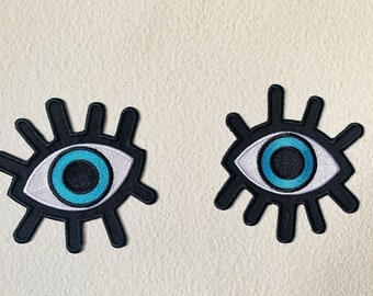 Eyes Patch, 3 Inch Eyes Iron On Patch, Eyes Patch For Collars,Face Mask Patch, Embroidered Patch, Patch for Bags, Backpack, Applique Eyes
