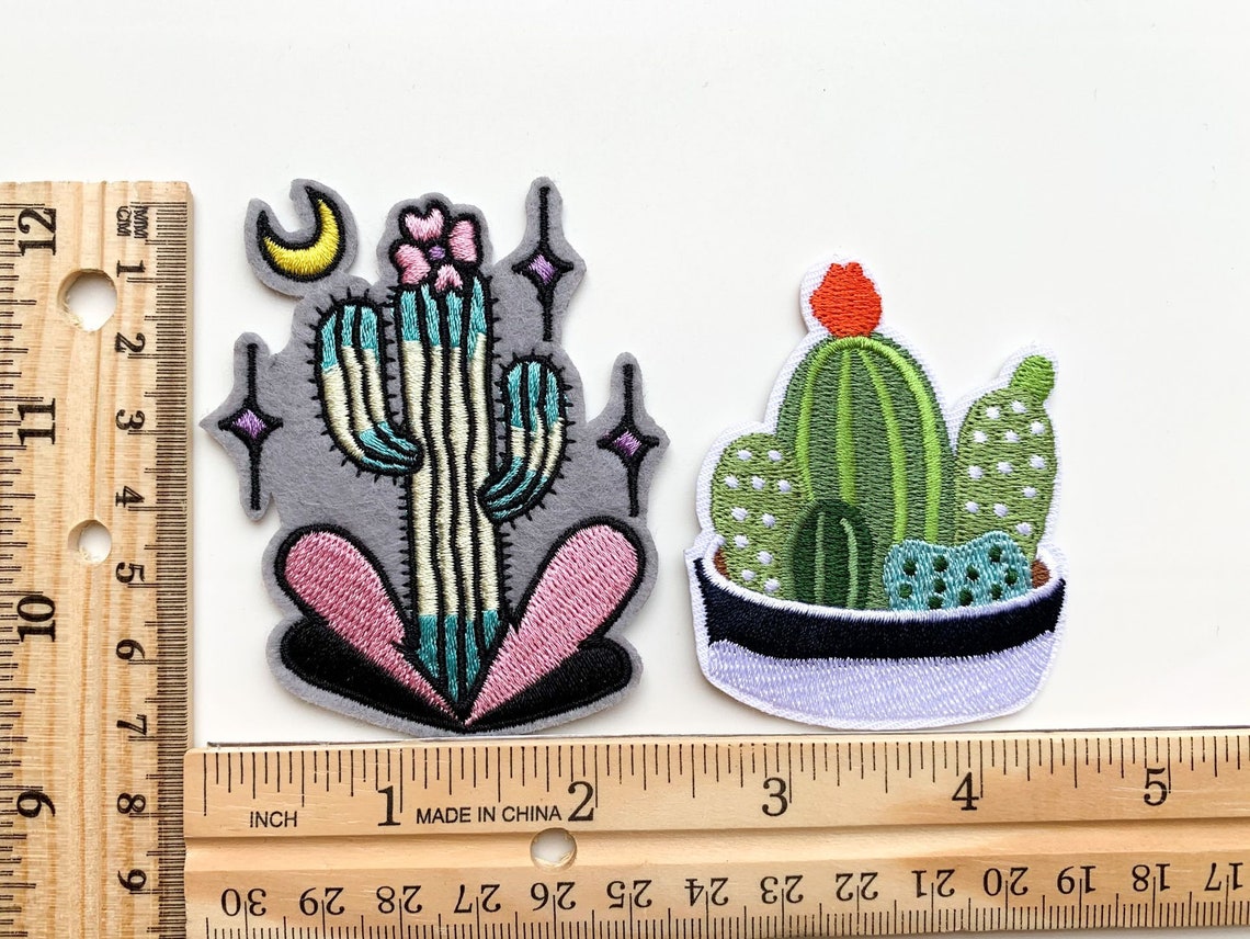 Cactus Iron on Patch desert Patch Embroidery Sew on Patch Etsy