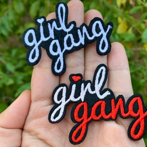 Girll Gang Patch Iron On Patch, Face Mask Patch,Funny Patch, Embroidery Sew On Patch, Feminist Patch,  Girl Gang accessories, Girl Gang