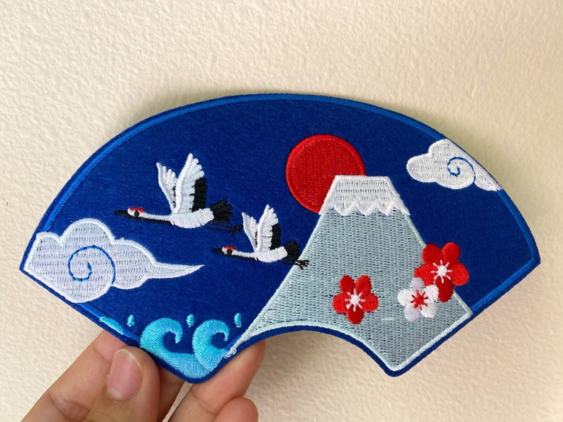 Japanese Patch Iron on Patch6.5 Inchjapanese Embroidery Etsy