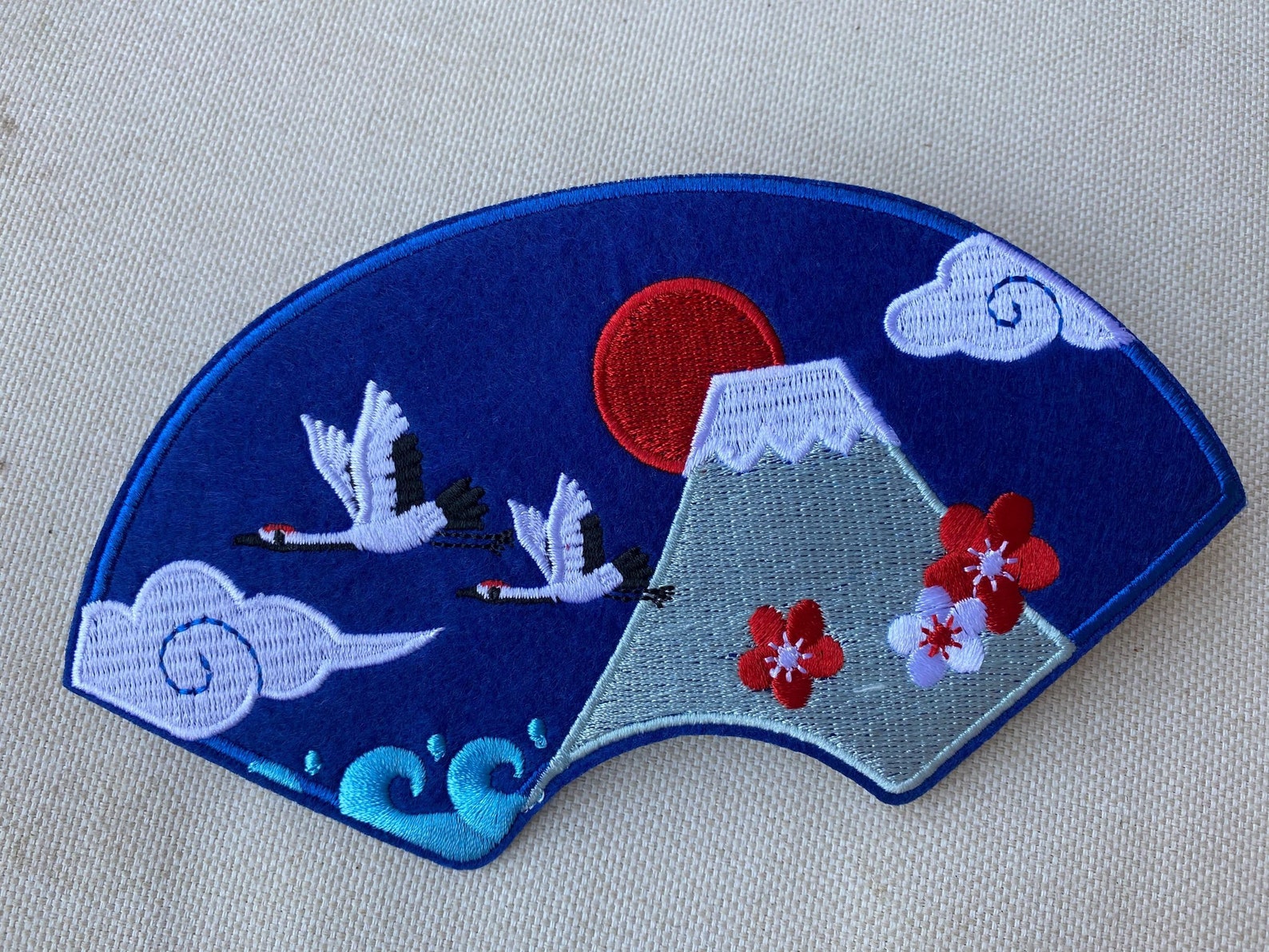 Japanese Patch Iron on Patch6.5 Inchjapanese Embroidery Etsy