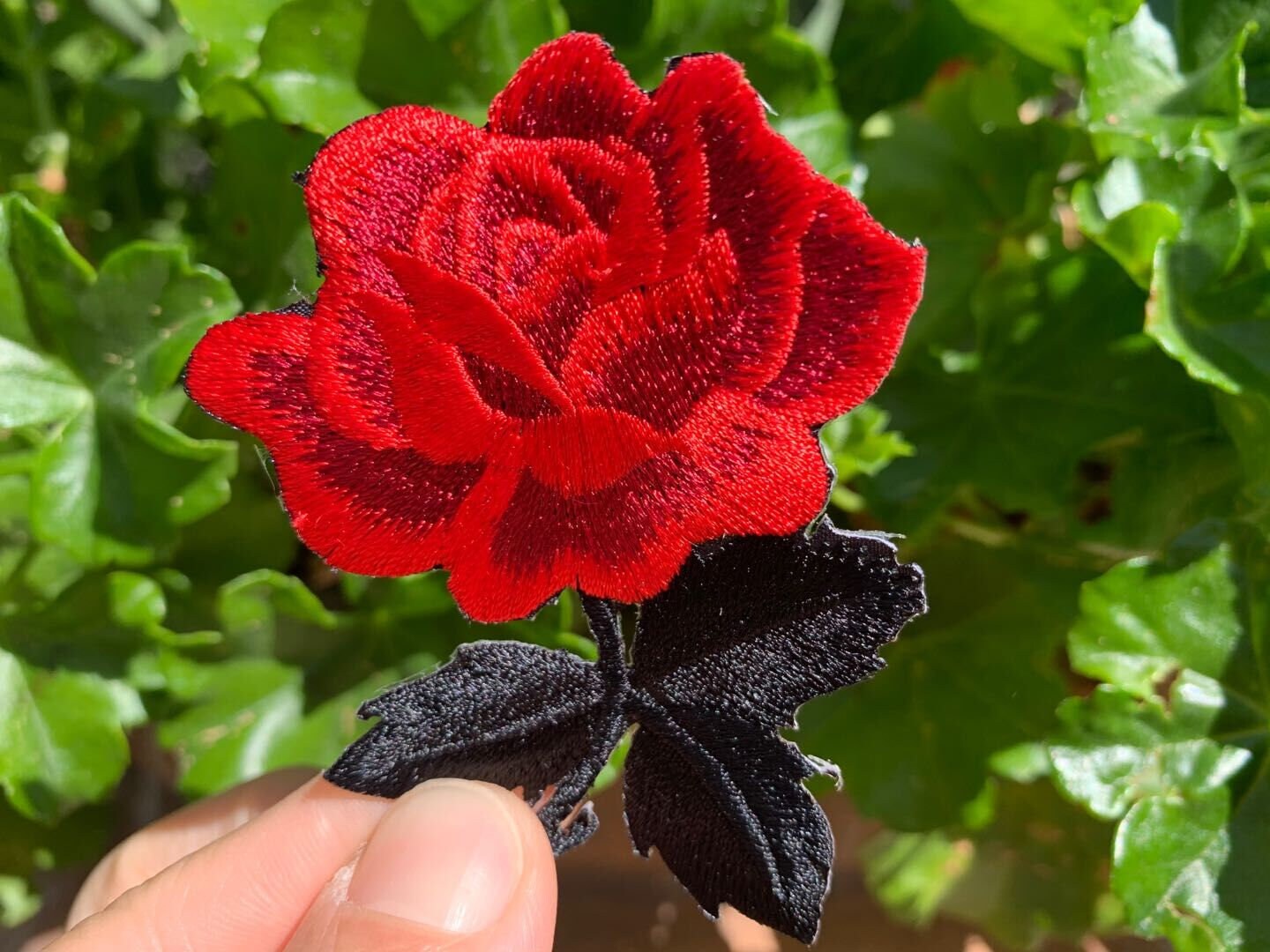 Red Rose Patch Pink Rose Iron on Patch Sew on Patch Etsy