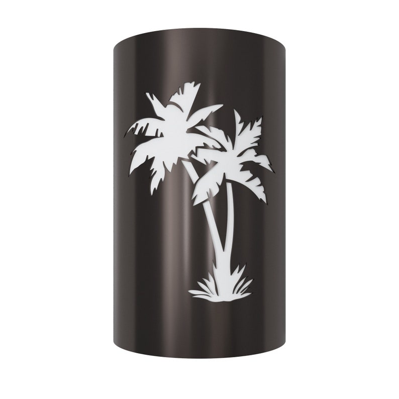 LED Palm Tree Wall Sconce Indoor/outdoor Etsy
