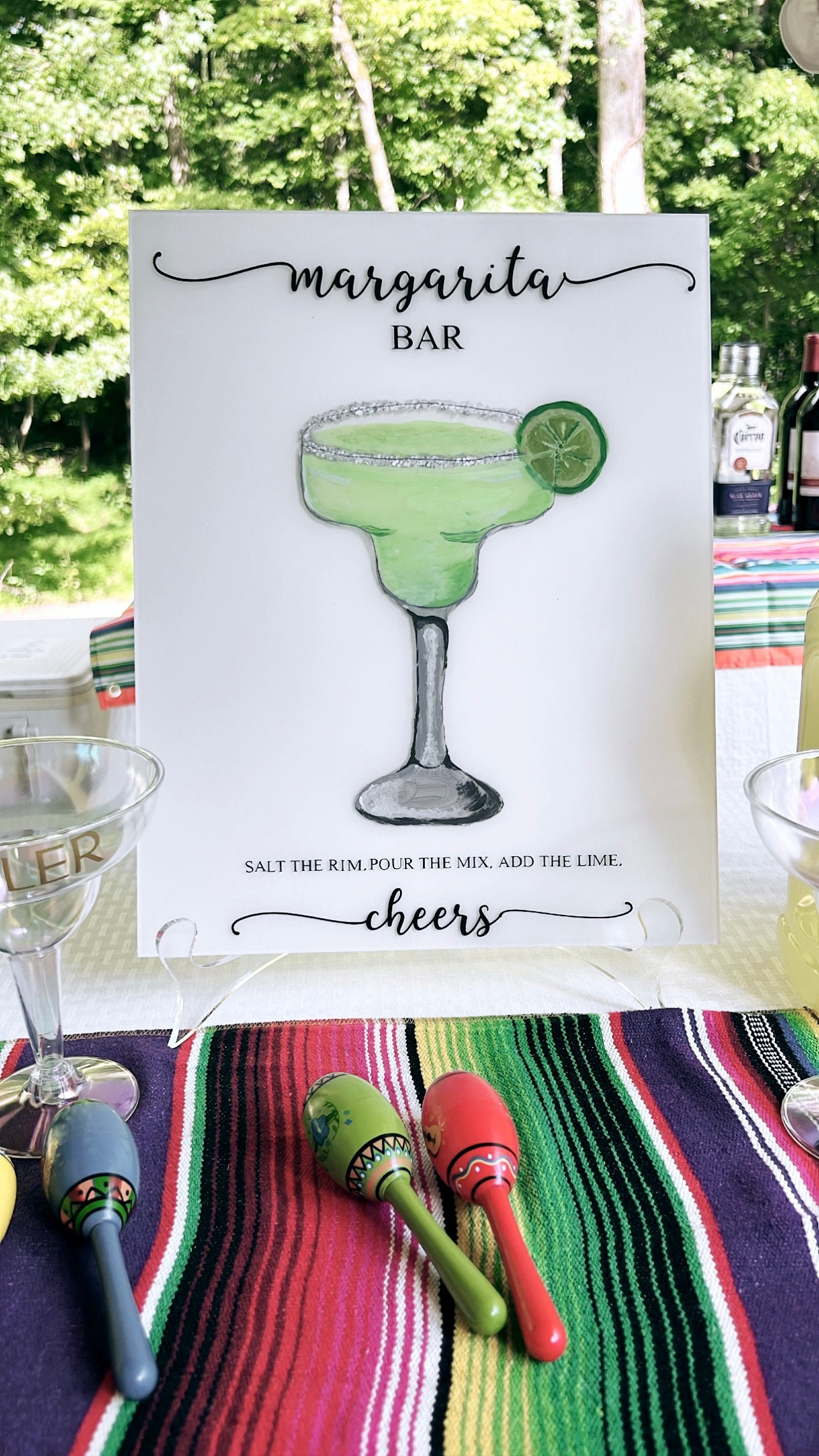 Acrylic Bar Sign Margarita Bar Wedding Bar Sign Bridal Etsy