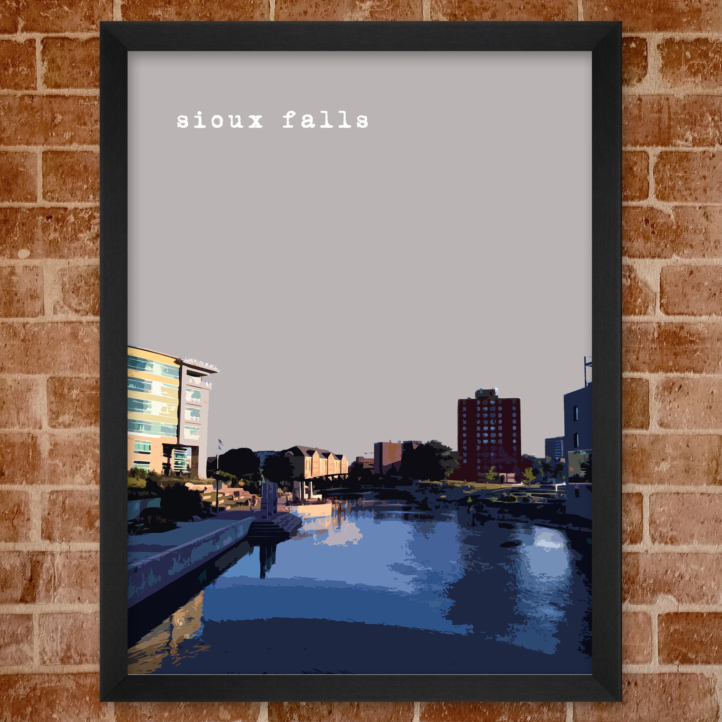 Sioux Falls SD City Wall Art Minimalist Home Decor Etsy